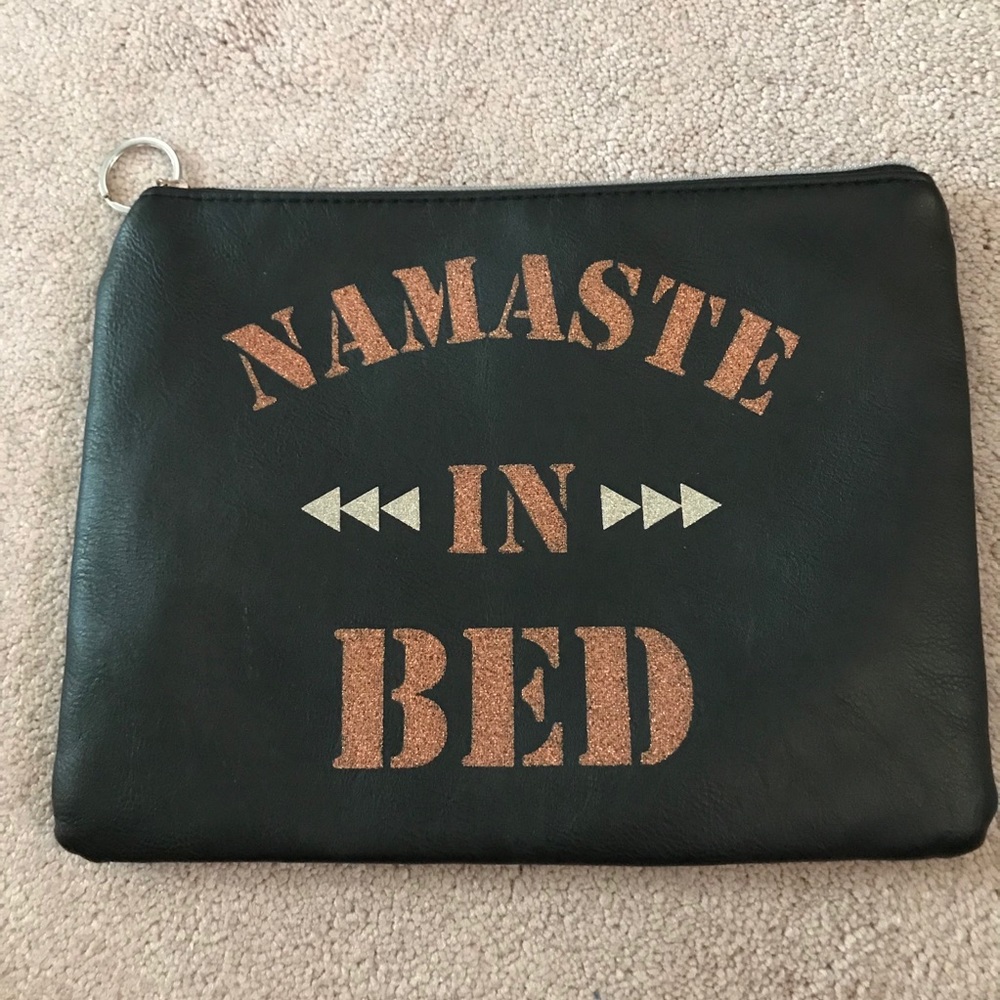 Namaste in bed makeup or pencil bag